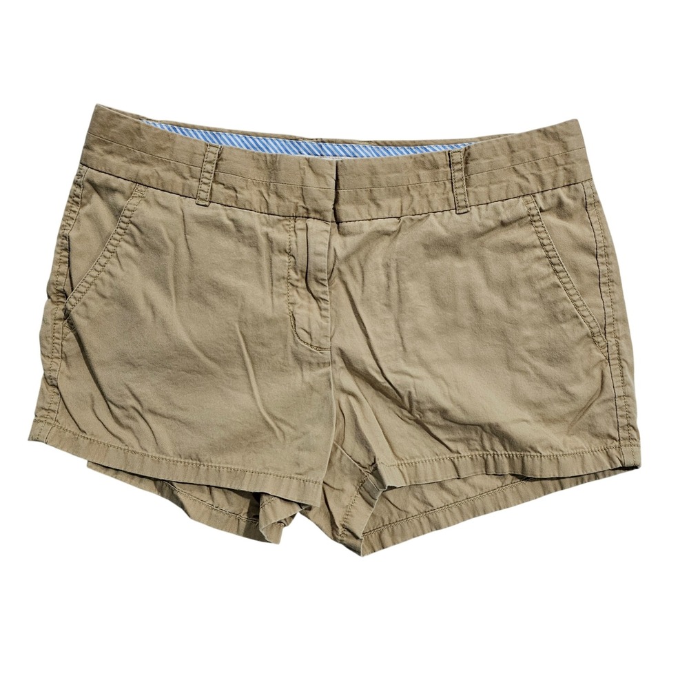 J.Crew‎ Broken-In Chino Womens 4 Tan Khaki Cotton Shorts Casual Style 36234